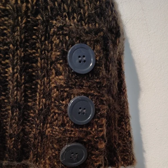 Derek Heart Brown and Purple Cowl Neck Sweater *Belt Not Included* - Picture 10 of 13